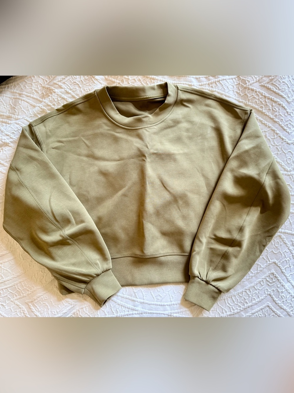 Lululemon Perfectly Oversized Softstreme Crew Bronze Green Size 4